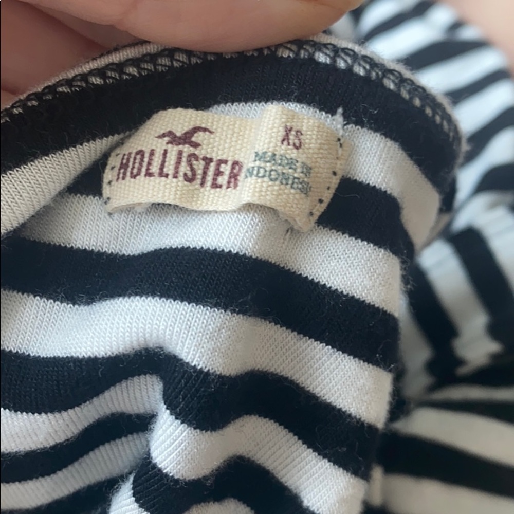 Hollister Black White BabyDoll Tank Top XS - Picture 4 of 5